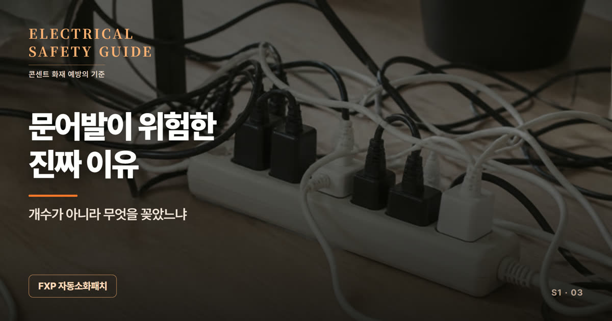 문어발 멀티탭이 위험한 진짜 이유는 전력이 아니다