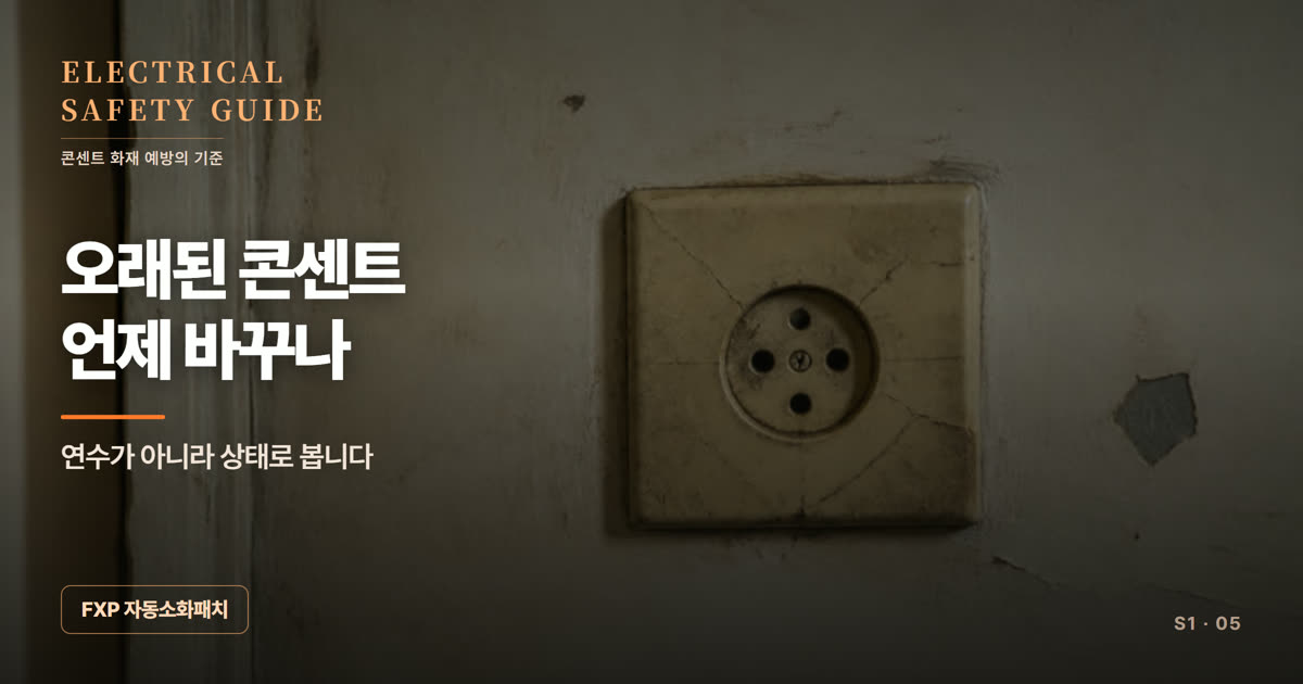 오래된 콘센트, 몇 년이면 바꿔야 하나