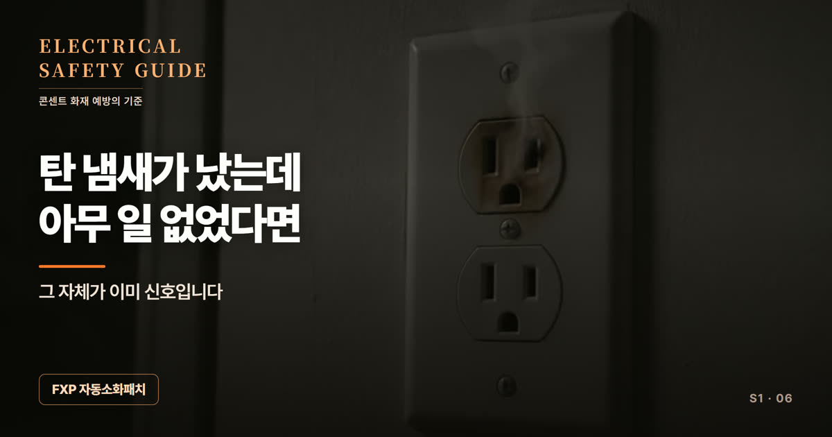 탄 냄새가 났는데 아무 일 없었다면 이미 신호입니다