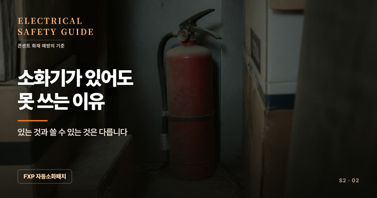 집에 소화기가 있어도 못 쓰는 세 가지 이유