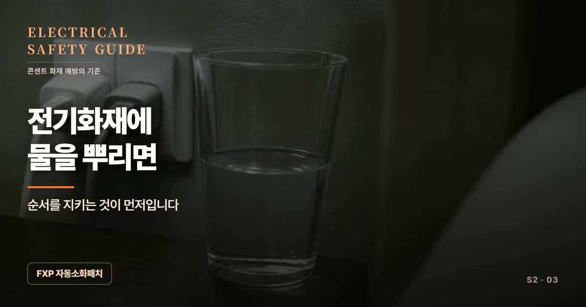 전기화재에 물을 뿌리면 안 되는 이유